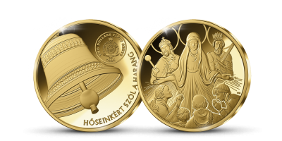 Hőseink harangja színarany emlékérme díszdobozban