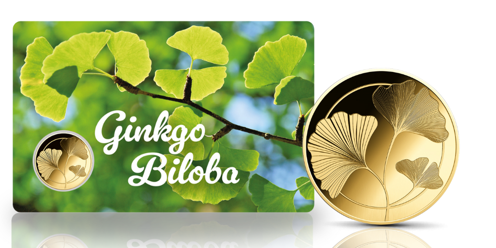Magyar Éremkibocsátó Kft. - Ginkgo biloba színarany érme kártyában 