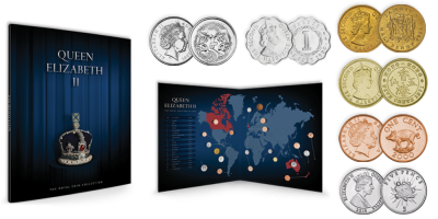 II. Erzsébet érmék a világ körül 