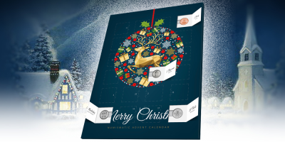 Karácsonyváró Adventi naptár Szerte a világból összegyűjtött 24 érmével 
