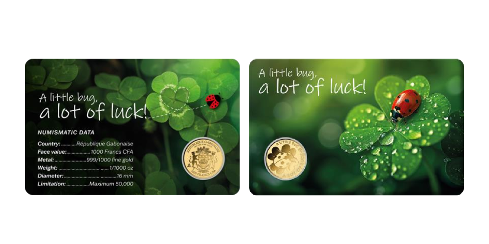Magyar Éremkibocsátó Kft. - Katicabogár színarany érme tartókártyában
