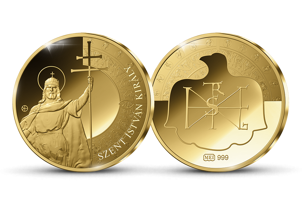 Magyar Éremkibocsátó Kft. - Szent István király színarany érem Magyar Éremkibocsátó Kft. - Szent István király színarany érem
