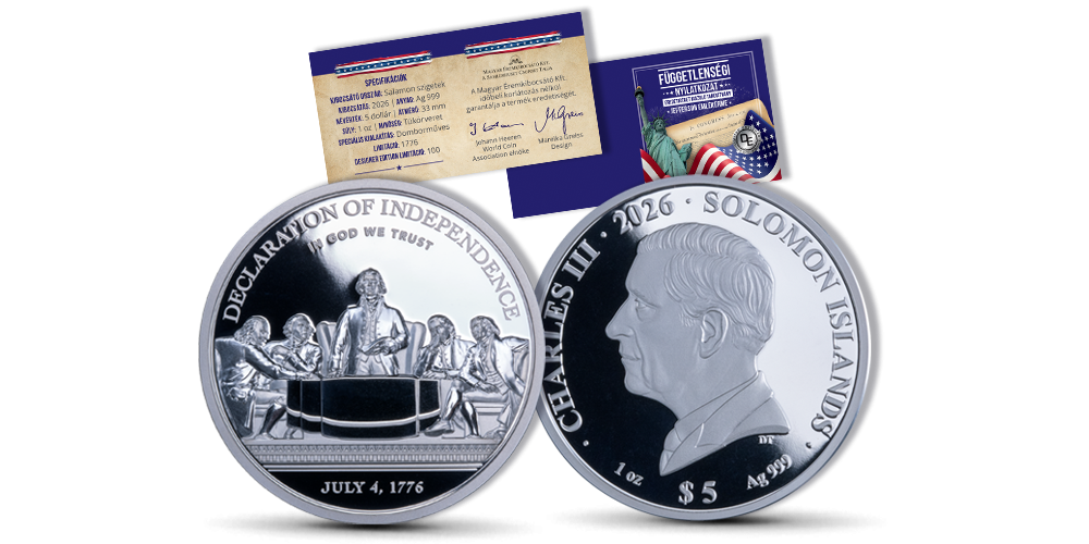 Magyar Éremkibocsátó Kft. - Az USA 250. évfordulójára készült Thomas Jefferson érme