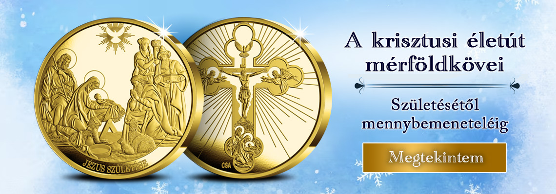 Jézus élete kollekció első eleme: Jézus születése emlékérem