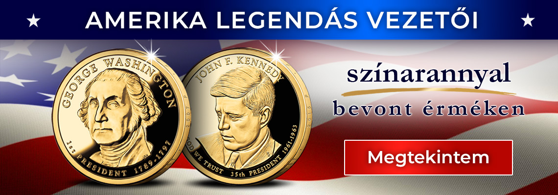 Elnöki dollárok kollekció - George Washington és J. F. Kennedy érmék