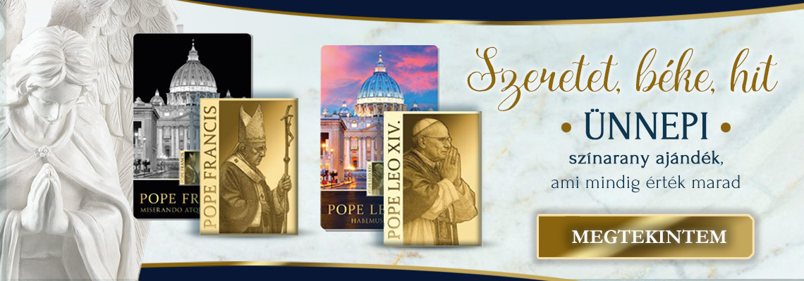 Színarany karácsonyi érmék