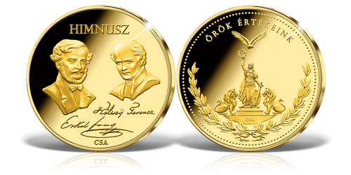 Himnusz 14 karátos arany emlékérem Himnusz 14 karátos arany emlékérem
