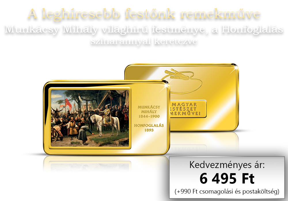 A legértékesebb magyar festmények színarannyal bevont érmeken