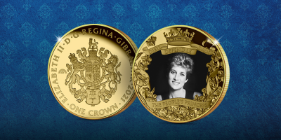 Méltányosan bányászott színarannyal bevont Humánium érme Diana hercegnő születésének 60. évfordulójára