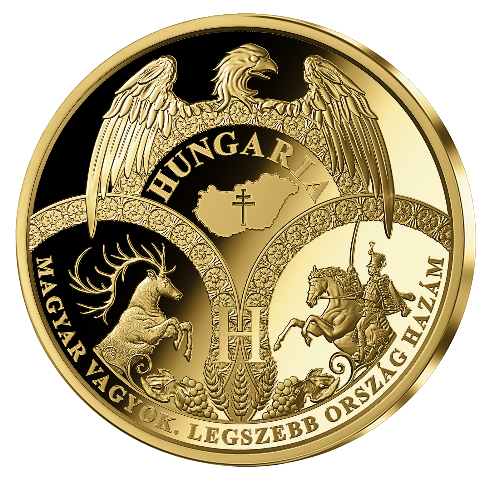 Magyar Éremkibocsátó Kft. - Hungaria színarany érem előlap