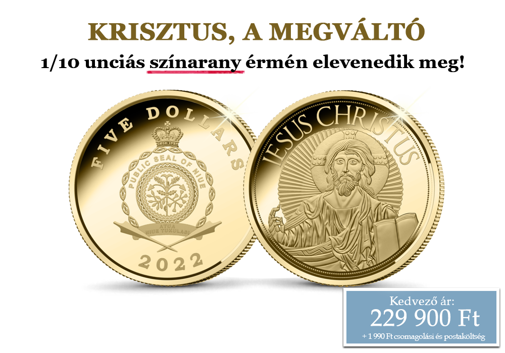 1/10 unciás színarany érmén elevenedik meg!