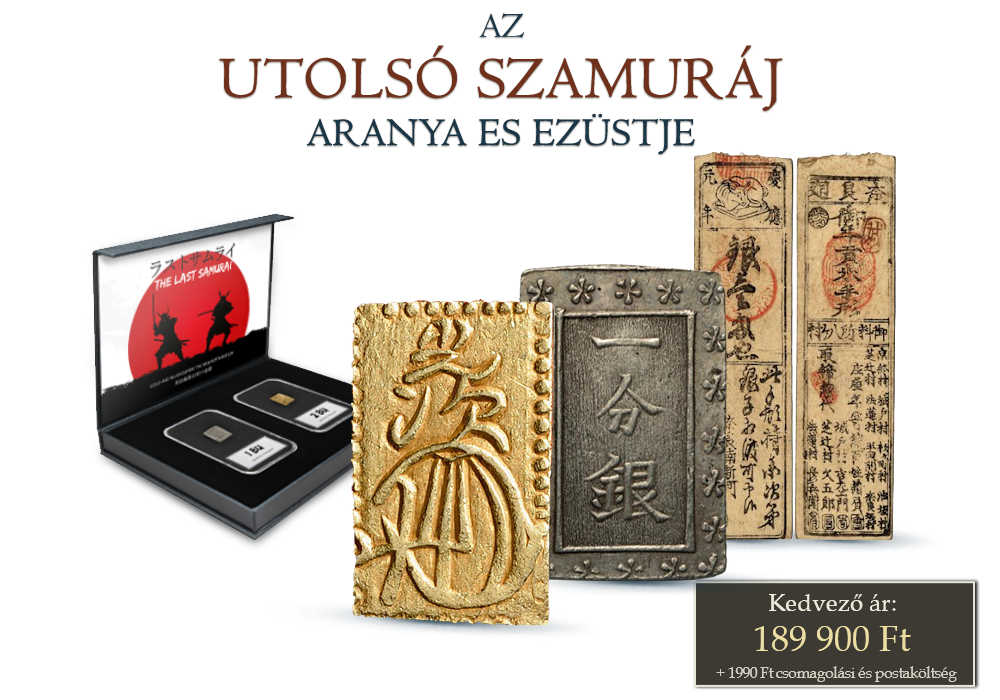 Az eredeti szamuráj érmék több, mint 160 évesek