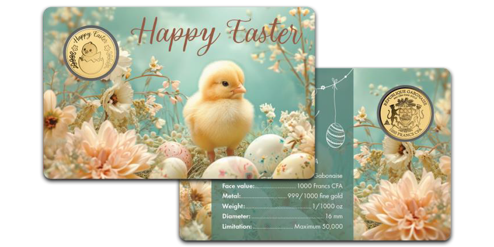 Magyar Éremkibocsátó Kft. - Színarany húsvéti érem tartókártyában