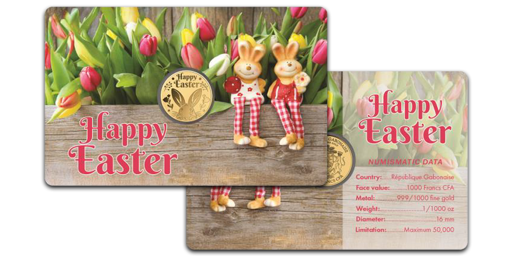 Magyar Éremkibocsátó Kft. - Színarany húsvéti érem tartókártyában