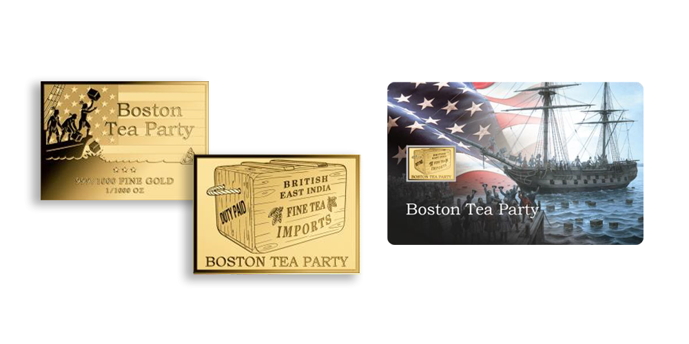 Magyar Éremkibocsátó Kft. - Bostoni teadélután színarany érem tartókártyában