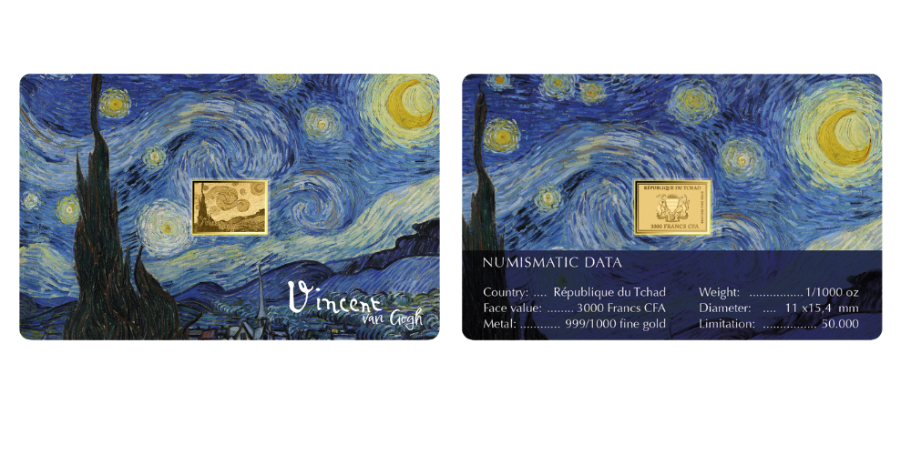Magyar Éremkibocsátó Kft. -  Van Gogh Csillagos éj festménye színaranyon