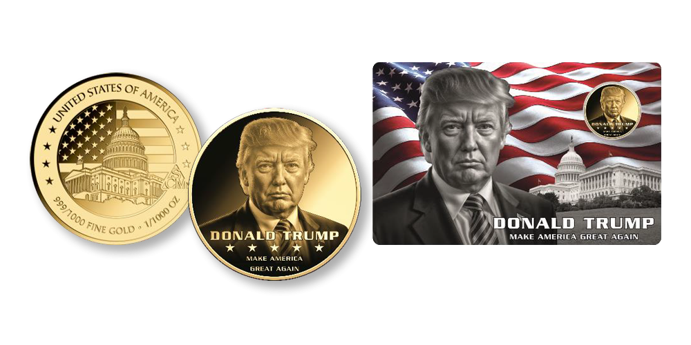Magyar Éremkibocsátó Kft. -  Színarany Donald Trump érem