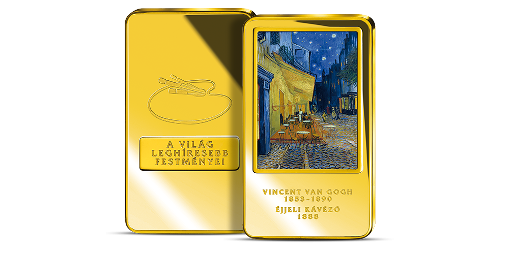Magyar Éremkibocsátó Kft. - Színarannyal bevont Vincent van Gogh: Éjjeli kávézó érem Magyar Éremkibocsátó Kft. - Színarannyal bevont Vincent van Gogh: Éjjeli kávézó érem