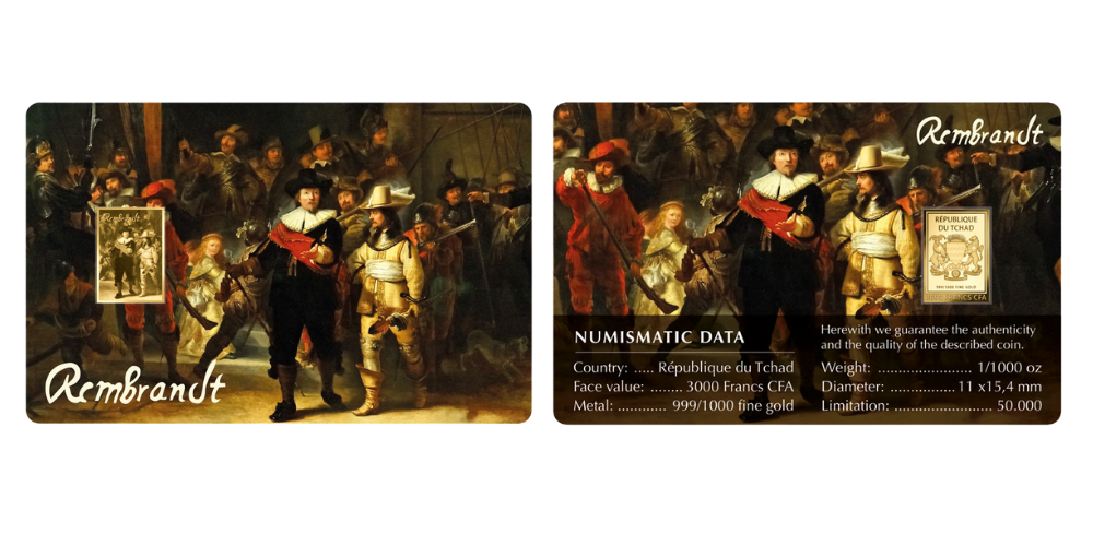 Magyar Éremkibocsátó Kft. -   Rembrandt Éjjeli őrjárat festménye színaranyon