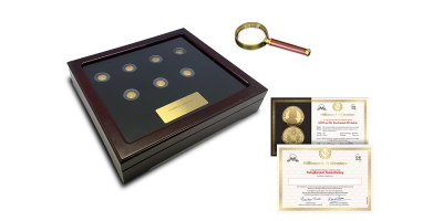 A világ legértékesebb arany érméinek replikái