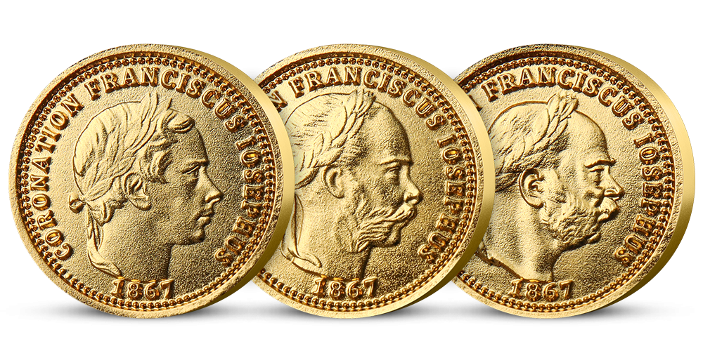 Magyar Éremkibocsátó Kft. - Színarannyal bevont Ferenc József portré szett