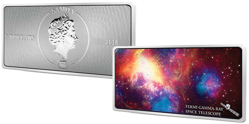 Színezüst Fermi-Gamma űrtávcső emlékérme Színezüst Fermi-Gamma űrtávcső emlékérme
