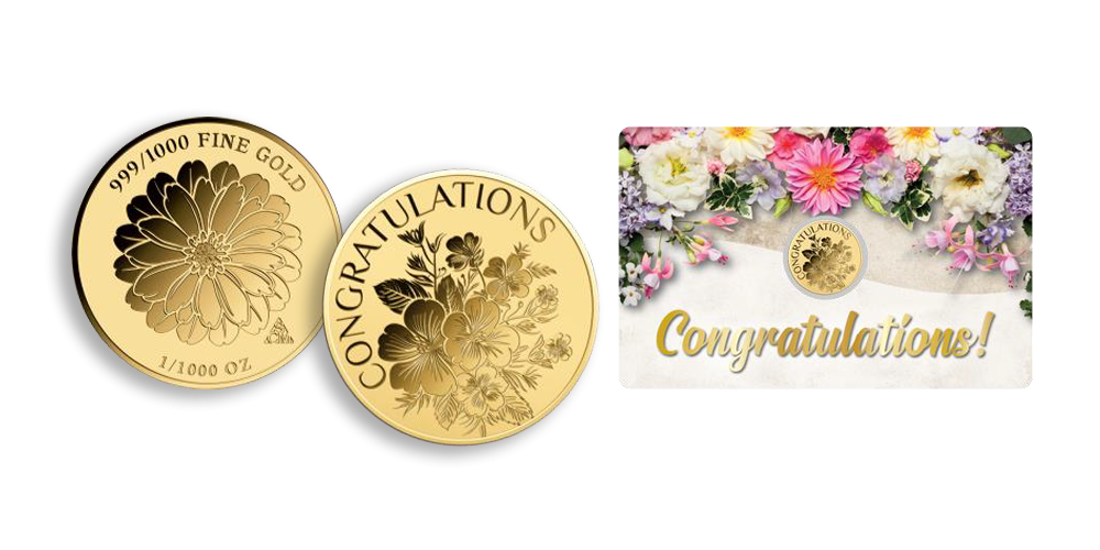 Magyar Éremkibocsátó Kft. -  Gratulálok feliratú érem tartókártyában