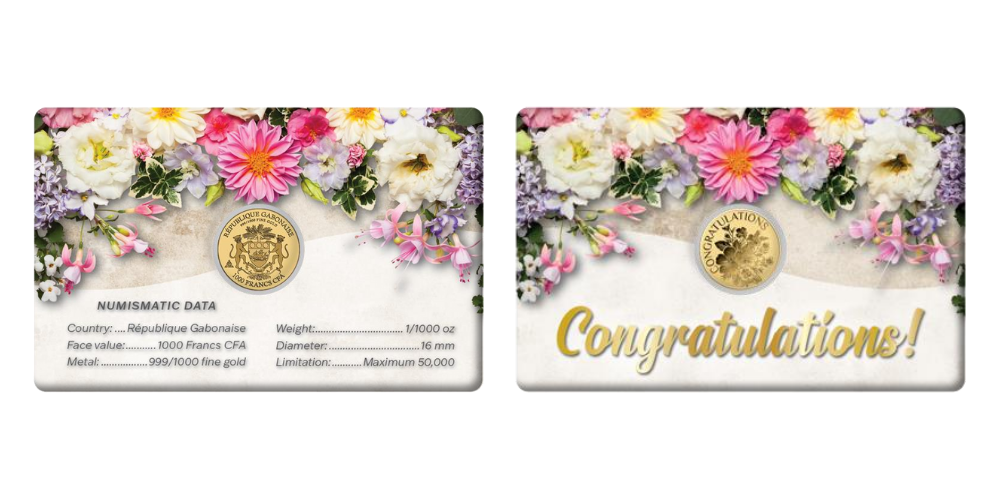 Magyar Éremkibocsátó Kft. -  Gratulálok feliratú érme tartókártyában 