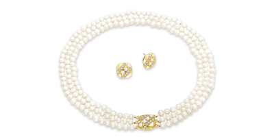 Tenyésztett gyöngy ékszerszett