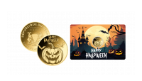 Magyar Éremkibocsátó Kft.- Halloween töklámpás színarany érme kártyában 