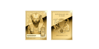 Ókori egyiptom uralkodók  - Hatsepszut fáraó színarany érme