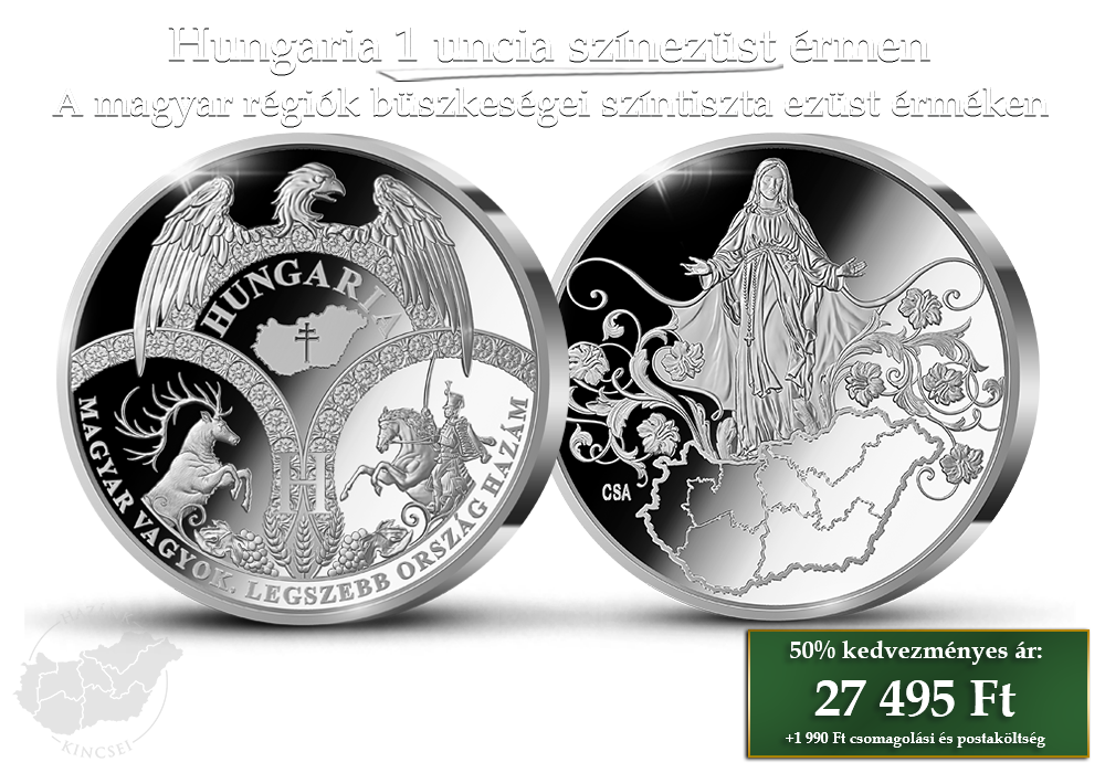 A magyar régiók büszkeségei színezüst érmeken