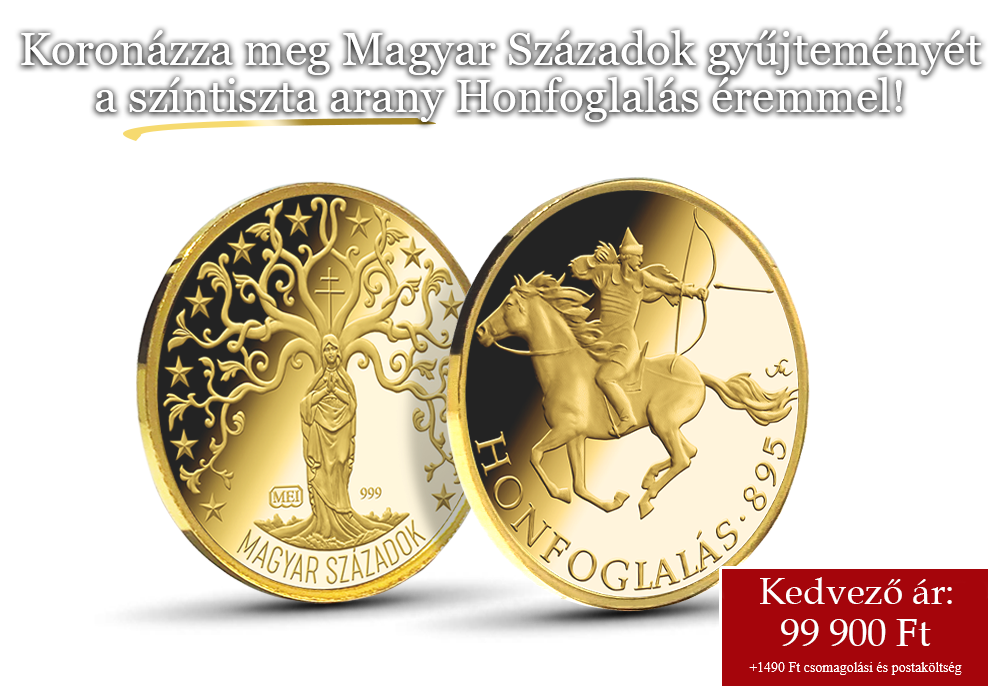 24 karátos arany érem nemzetünk első diadalának tiszteletére
