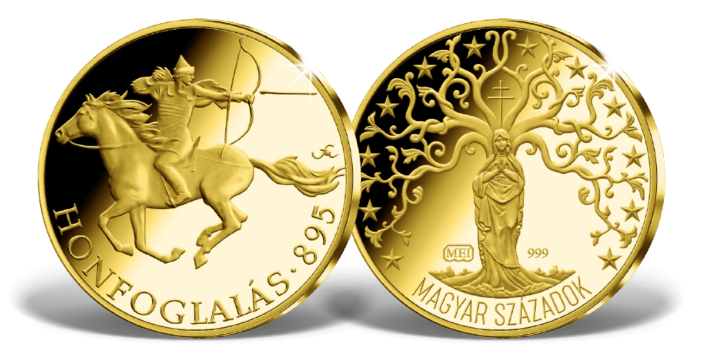 Magyar Éremkibocsátó Kft. - Honfoglalás színarany érem Magyar Éremkibocsátó Kft. - Honfoglalás színarany érem