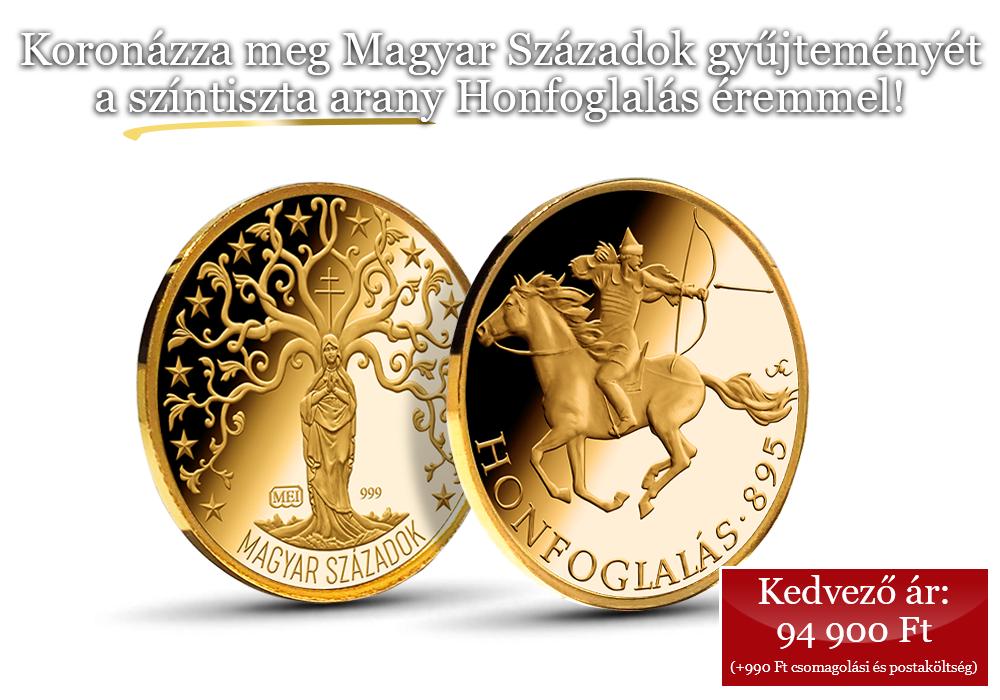 24 karátos arany érem nemzetünk első diadalának tiszteletére
