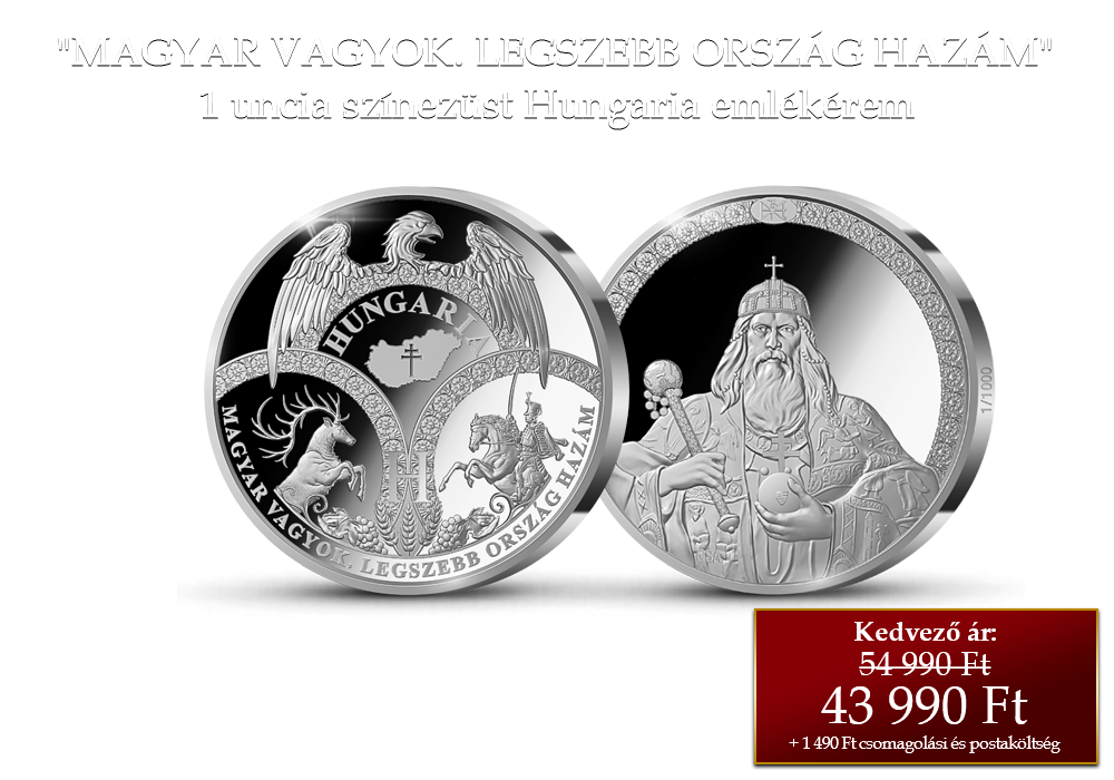 Hungaria színtiszta ezüst emlékérem