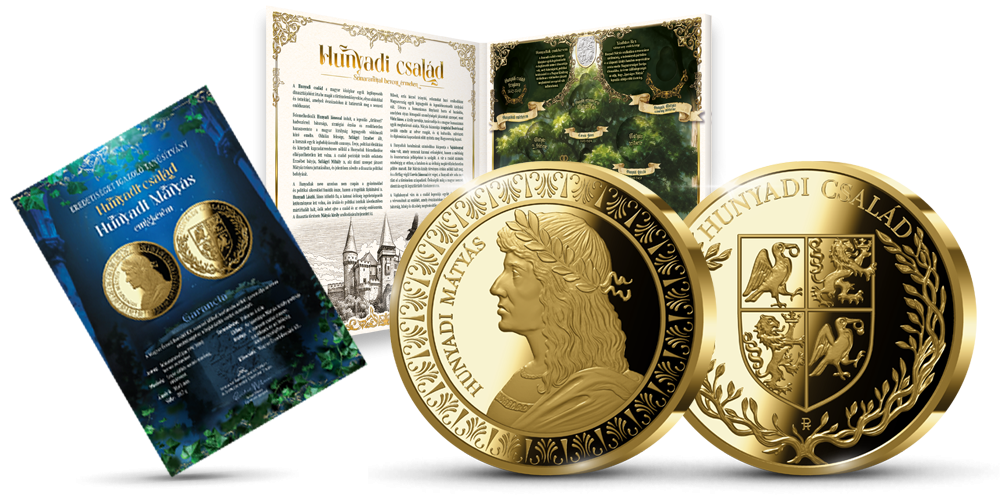 Magyar Éremkibocsátó Kft - Mátyás király színarany bevonattal