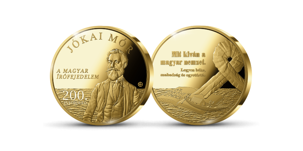 Magyar Éremkibocsátó Kft. - Jókai Mór színarannyal bevont emlékérem