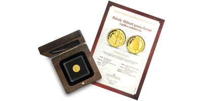 24 karátos arany replika az első magyar arany forintról