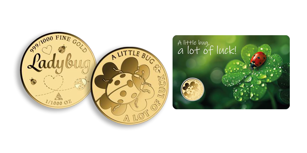 Magyar Éremkibocsátó Kft. - Katicabogár színarany érem tartókártyában