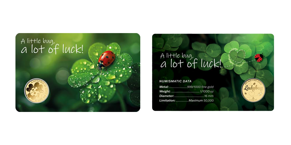 Magyar Éremkibocsátó Kft. - Katicabogár színarany érem tartókártyában