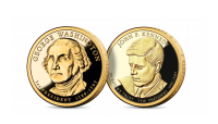 elnoki dollarok-washington és kennedy érme