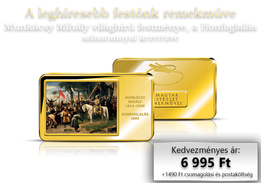 A legértékesebb magyar festmények színarannyal bevont érmeken
