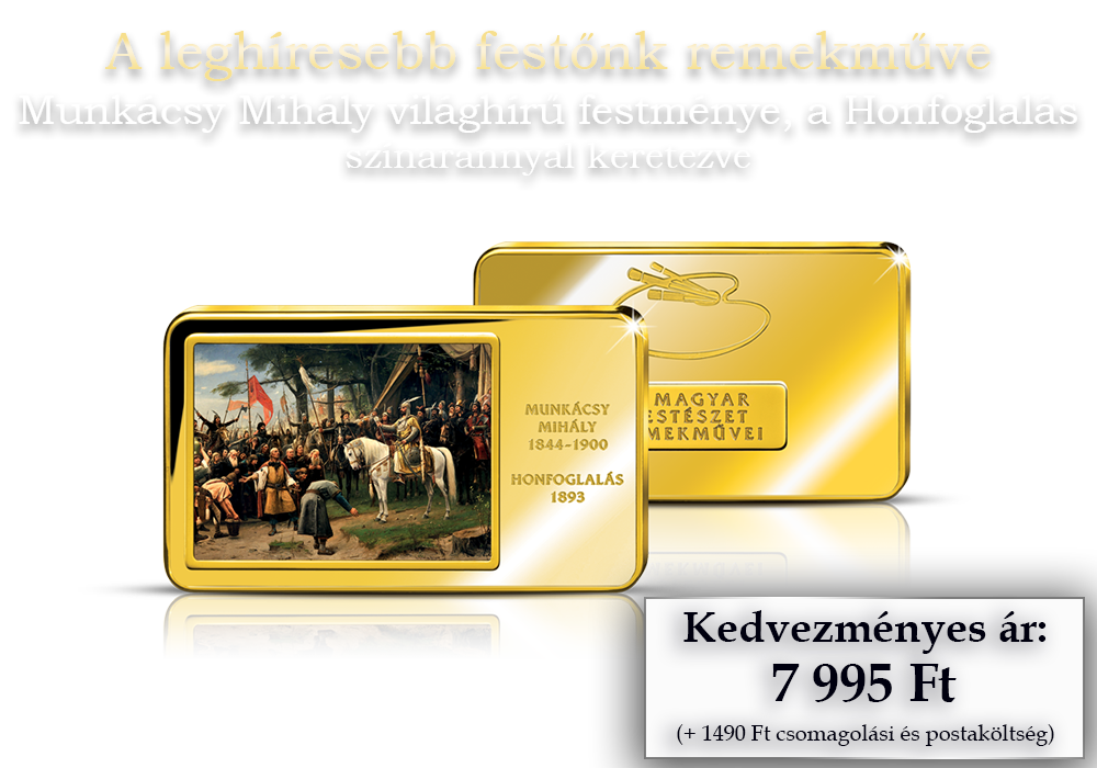 A legértékesebb magyar festmények színarannyal bevont érmeken