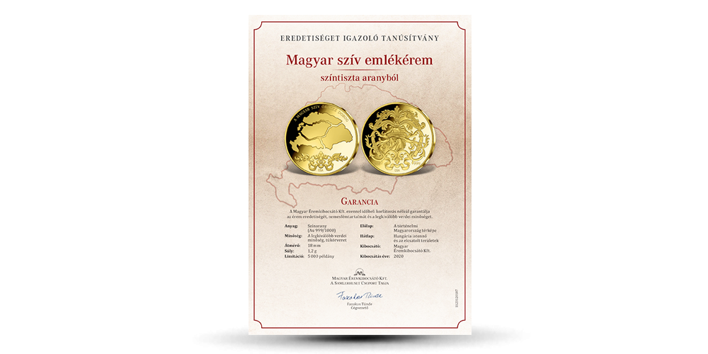 Magyar Éremkibocsátó Kft. - Magyar szív emlékérem