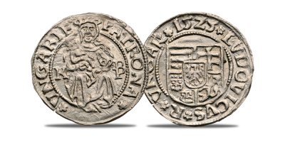 Mohácsi csata - korabeli érmeválogatás - II. Lajos ezüst dénár