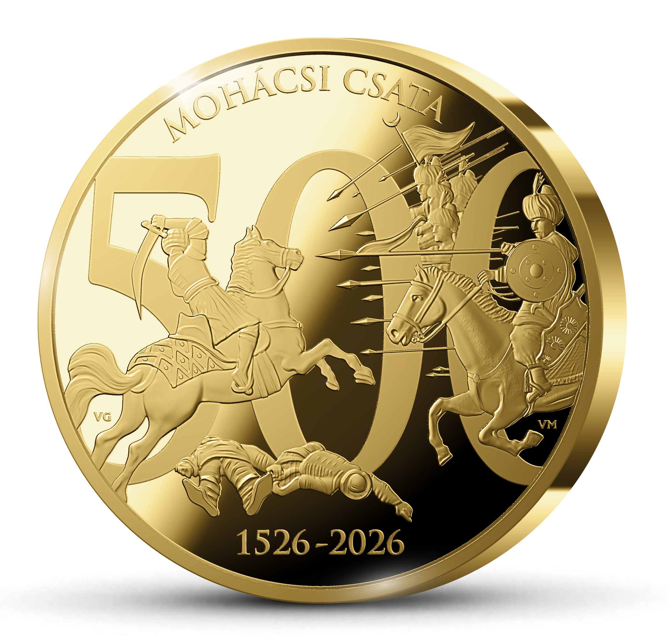 Magyar Éremkibocsátó Kft. - Mohácsi csata 500 színarannyal bevont emlékérem 