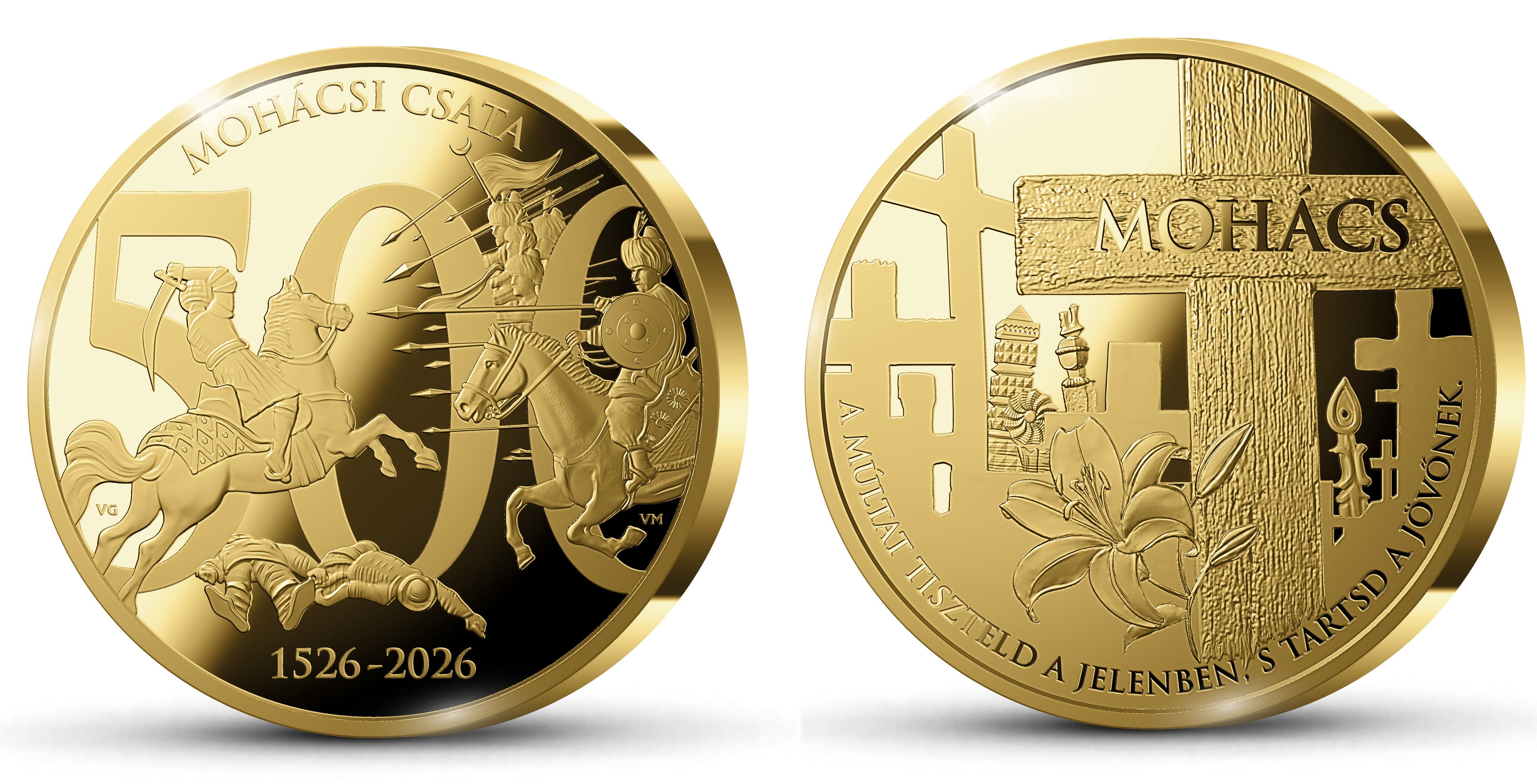 Magyar Éremkibocsátó Kft. - Mohácsi csata 500 színarannyal bevont emlékérem 