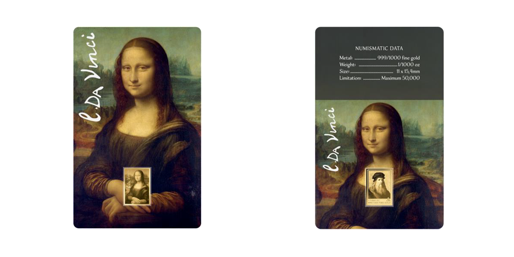 Magyar Éremkibocsátó Kft. -  Leonardo Mona Lisa festménye színaranyon