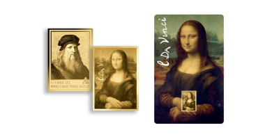 Mona Lisa, Leonardo da Vinci festménye színarany érmen